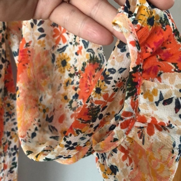 Free People Say It To Me Floral Bodysuit Long Sleeve Small Girly Feminine Boho - Picture 13 of 16